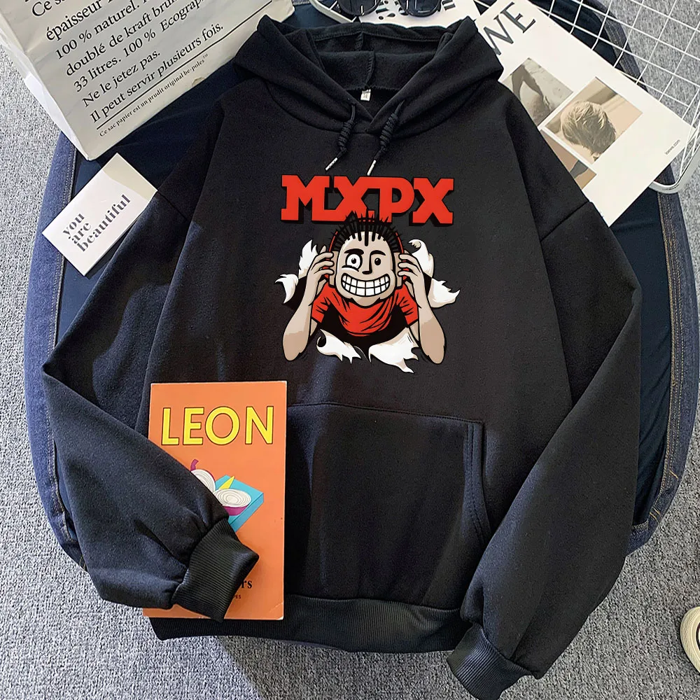 Punk Rock Band MxPx Hoodies Funny Cartoon Graphic Sweatshirts Sudaderas Hip Hop Women/Men Pullovers Printing Clothes for Winter