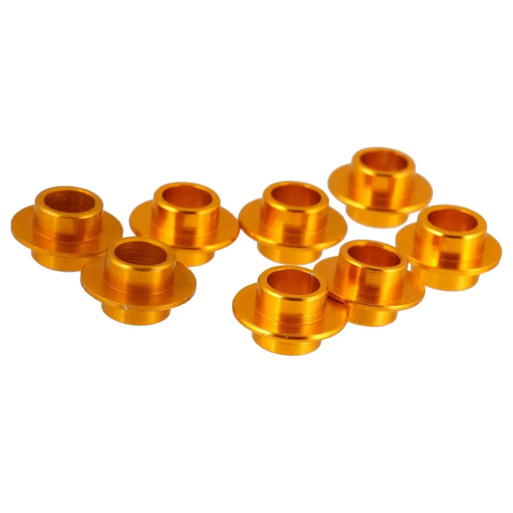 High Durability Skate Bushings Set Aluminum Bearing Spacers Inline Skate Parts Gold for Standard Skates