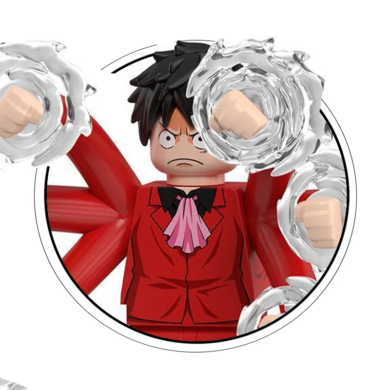 72-teiliges Neues Modell Luffy Zoro Nami Sanji Chopper Bausteine Mini-Actionfiguren Zubehör Weihnachtsgeschenke für Kinder