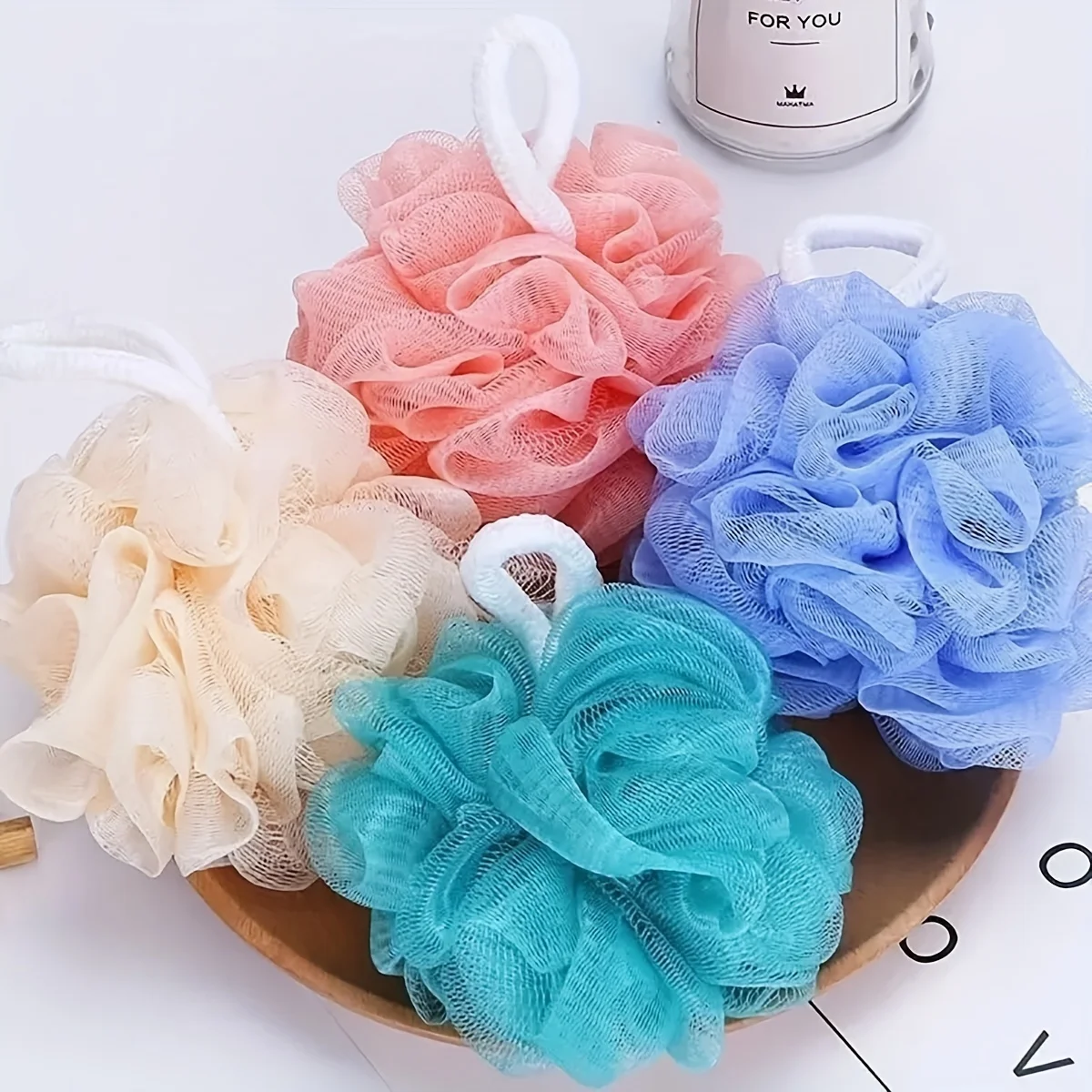 

DEKAXID 8pcs/Set Luxurious Mesh Shower Loofa Set - Soft Bath Flower Balls & Durable Back Scrubbers - Premium Bathroom Accessori