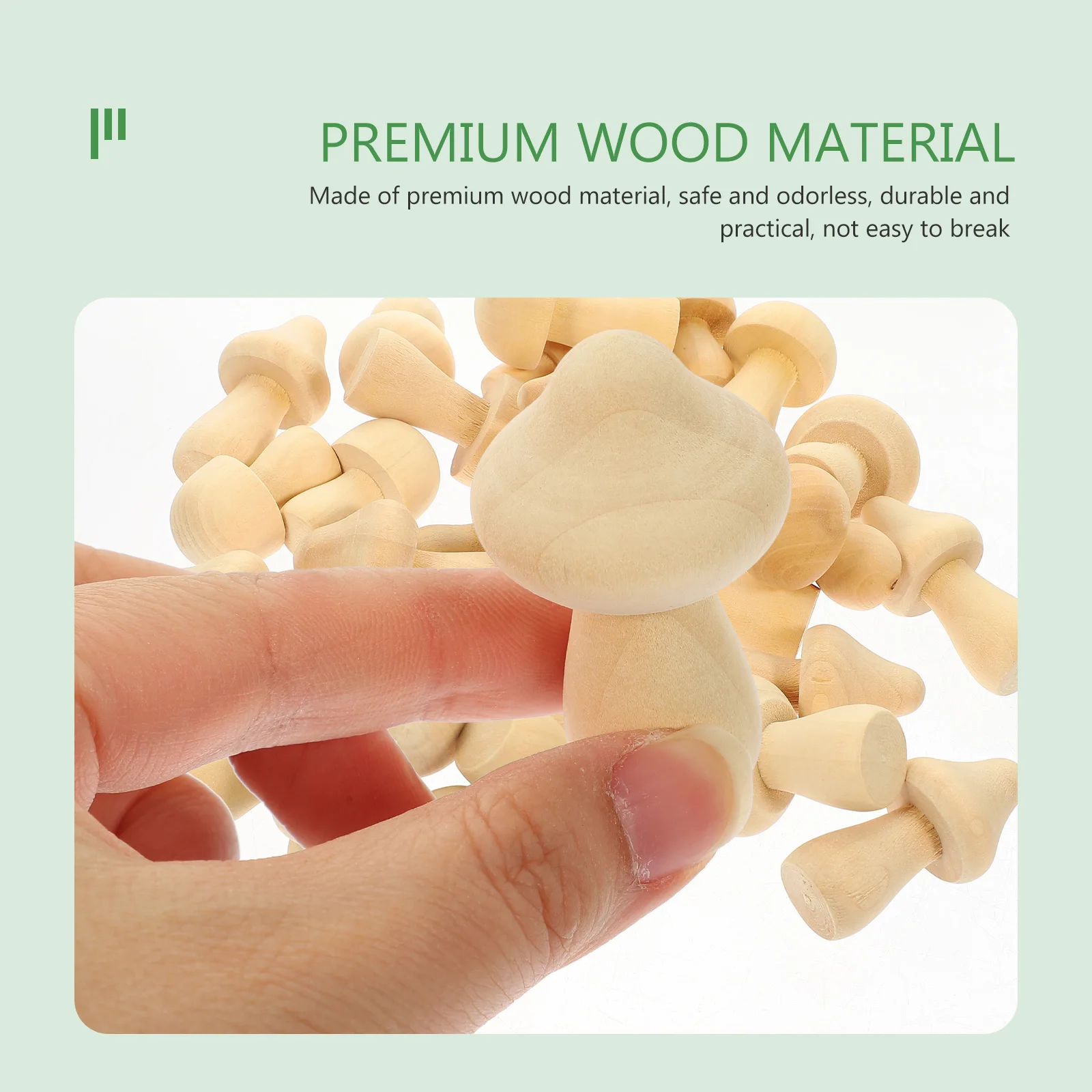 

30pcs Wooden Mushroom Craft Kits Kids DIY Art Projects Unfinished Models Easy Painting Safe Durable Creative Fun Hands On