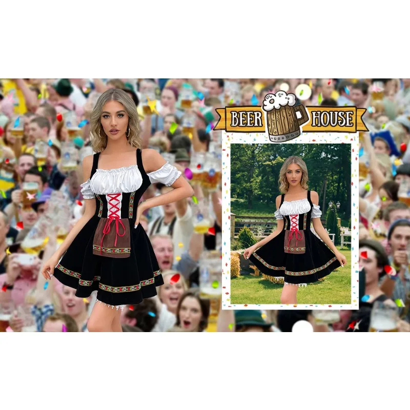 Women Carnival Clothing Oktoberfest Outfits Women Bodycon Dress Traditional 2024 Suitable for Bavaria Germany Oktoberfest