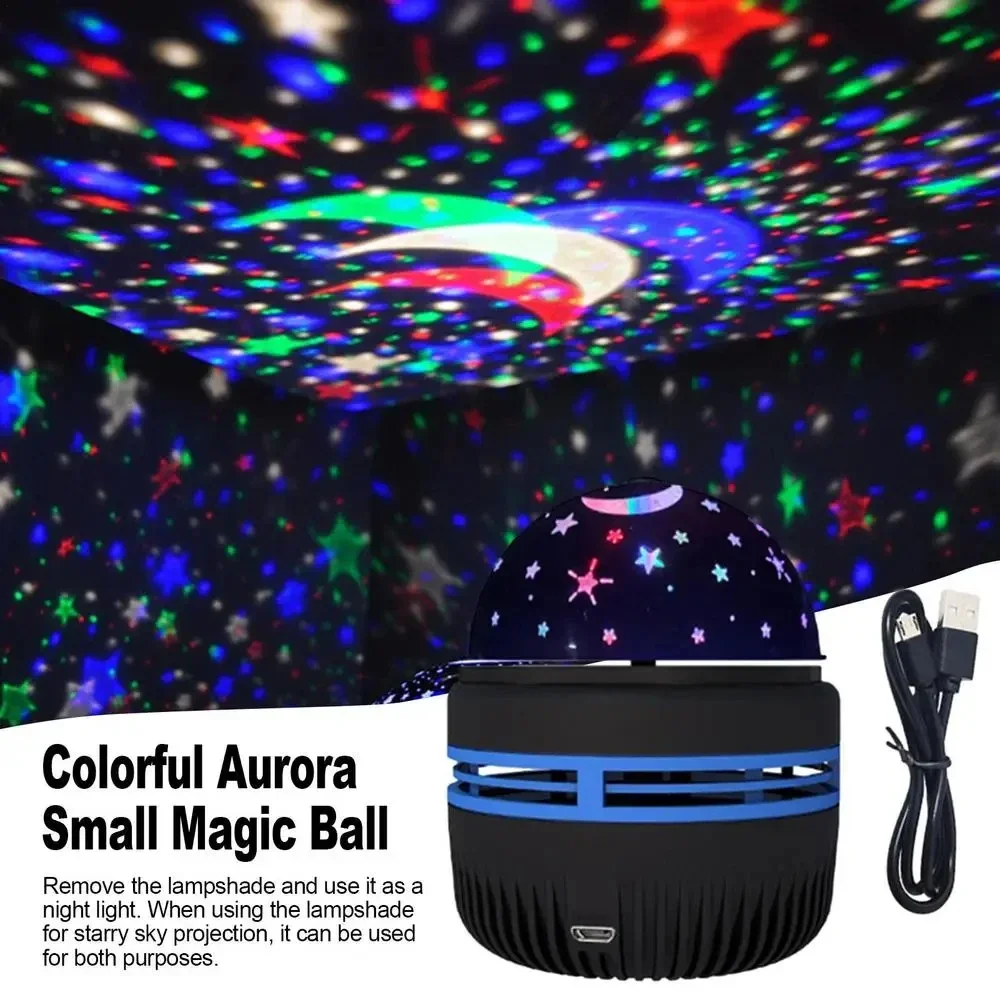 Star Projector Galaxy Satge Lamp DJ Disco 5V USB Night Light Rotate Auto for Bedroom Gaming Room Home Christmas Camping Decor