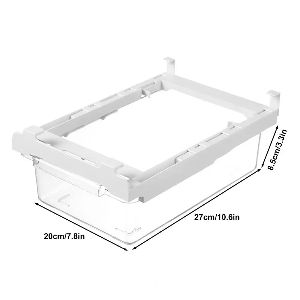 Ausziehbare Kühlschrank-Schubladen-Organizer, Aufbewahrungsbox für Lebensmittel, Aufbewahrungsbox mit großer Kapazität, transparenter Kühlschrank-Aufbewahrungsschubladenbehälter