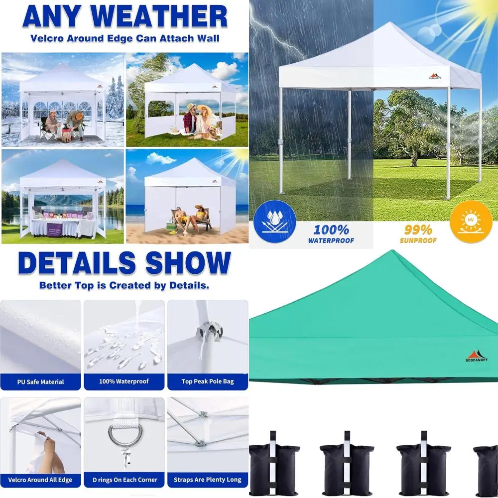 

Сменный навес 10x10 для коммерческого использования — мятный цвет