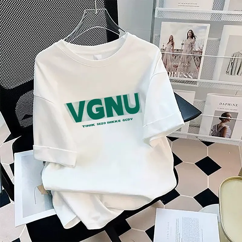 T-shirt ample femme blanc f Sve Base irt nouvel été transfrontalier Sle minceur couche de Base haut pour les femmes