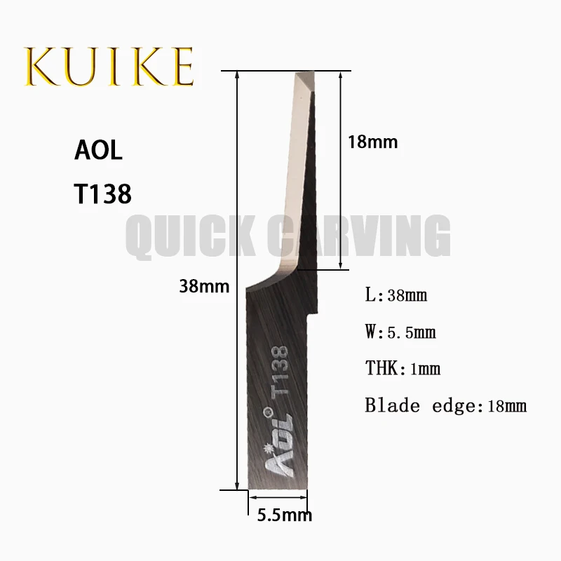 Imagem -02 - Aol T131 T033 T133 T038 T138 Lâmina de Carboneto de Tungstênio Faca Oscilante Máquina de Corte Cnc Faca de Arrasto Cortador de Lâmina Vibratória