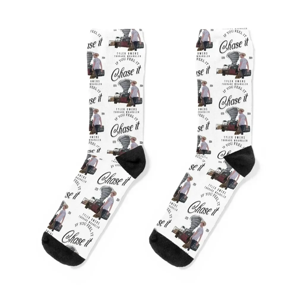 

Glen Powell If You Feel It Chase It Socks essential Hiking boots funny gift cotton Mens Socks Women's