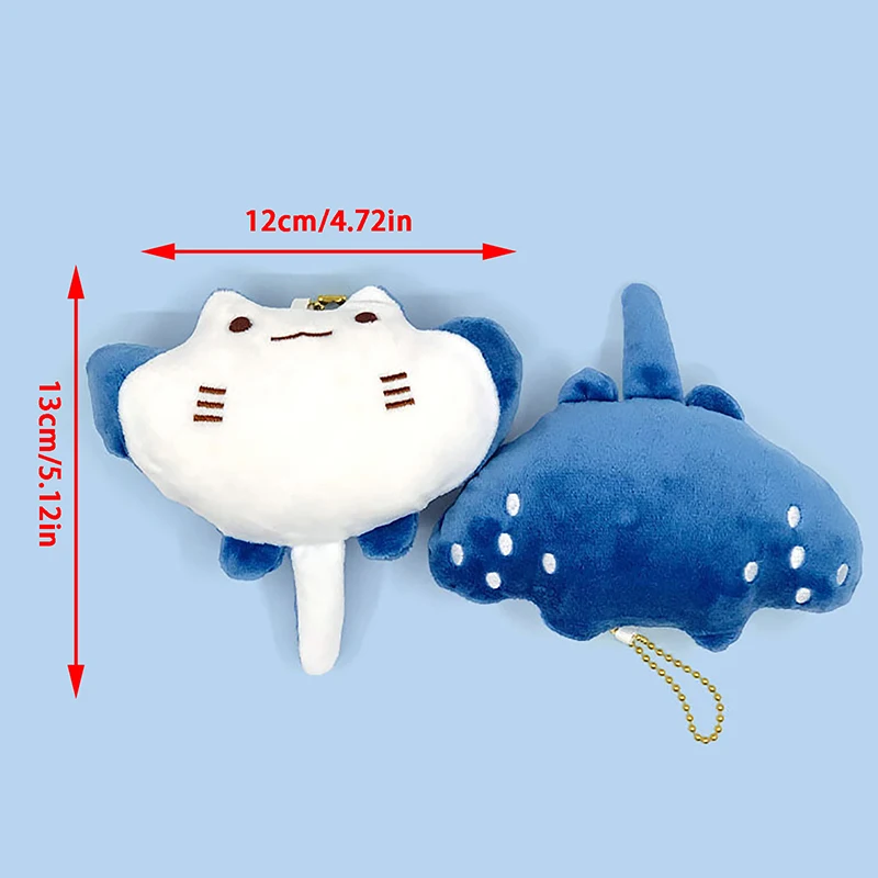 1PCS Cartoon Marine Animal Devil Rays Doll Plush Toy Ornament Stuffed Animal Manta Ray Plush Keychain Pendant Kids Girls Gifts