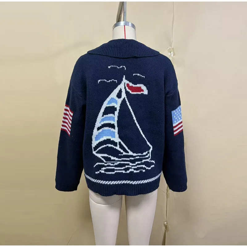 Knitted Jacquard Female Cardigan Sweater Zipper Loose Lapel Pocket Fashion Lady Sweaters 2026 Spring Street Long Sleeve Coat Top 49 Sfd0f8d6aab4d41bc8d01f44be14a8e63I