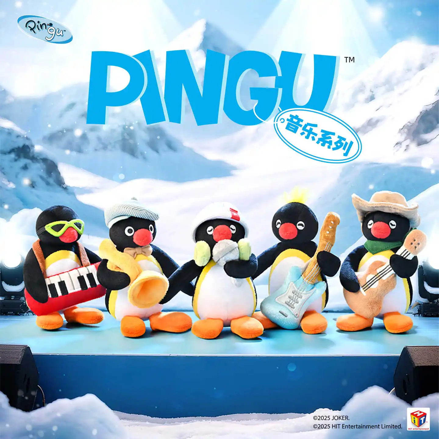 Original Pingu Plush Keychains Music Series Doll Bag Decoration Gift Penguin Animal Anime Peripheral Children Christmas Toys