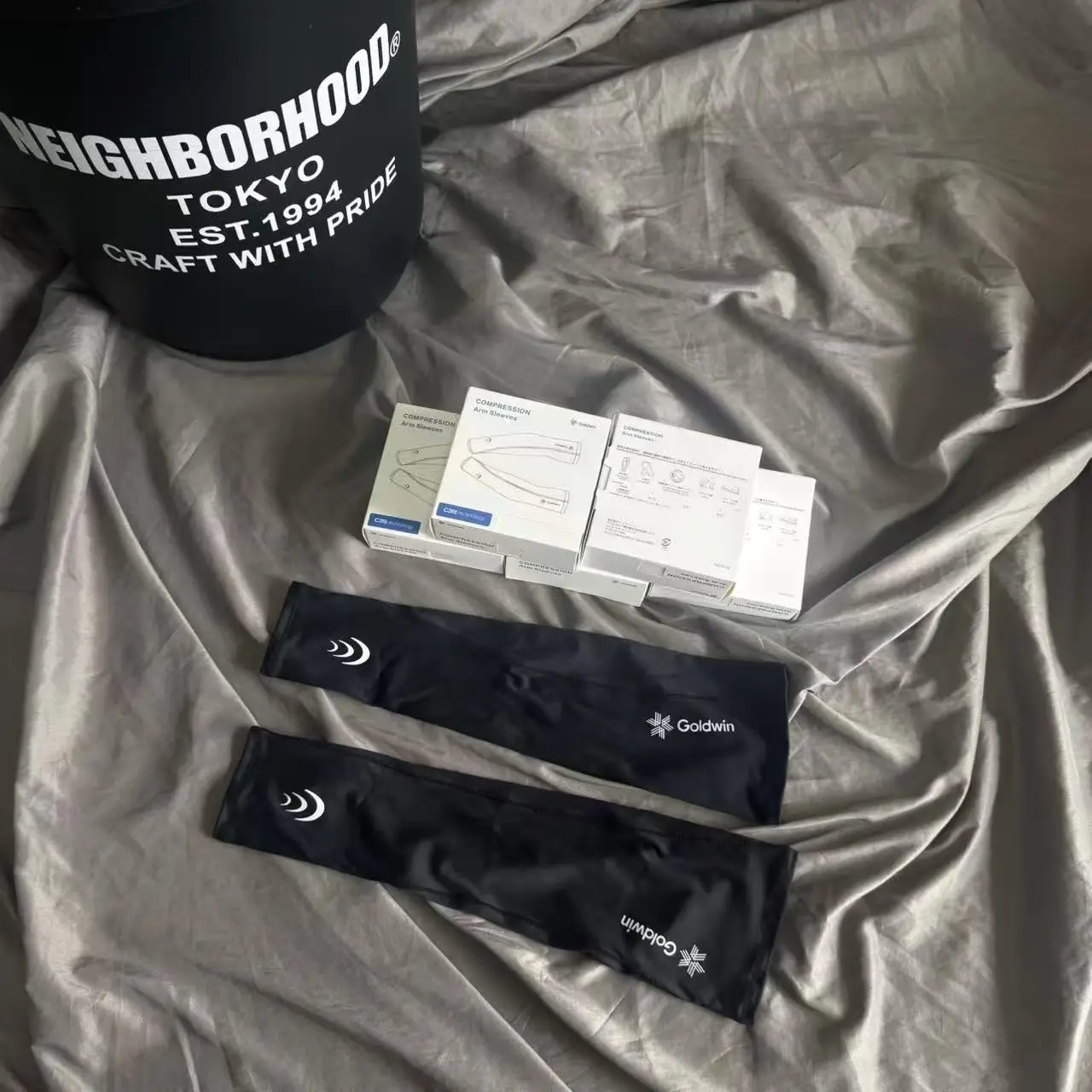 

One Size Two Pieces Elasticitly Goldwin Reflective Sunscreen Ice Sleeve arm warmer Men Women Summer Sports Climp Glover with Box