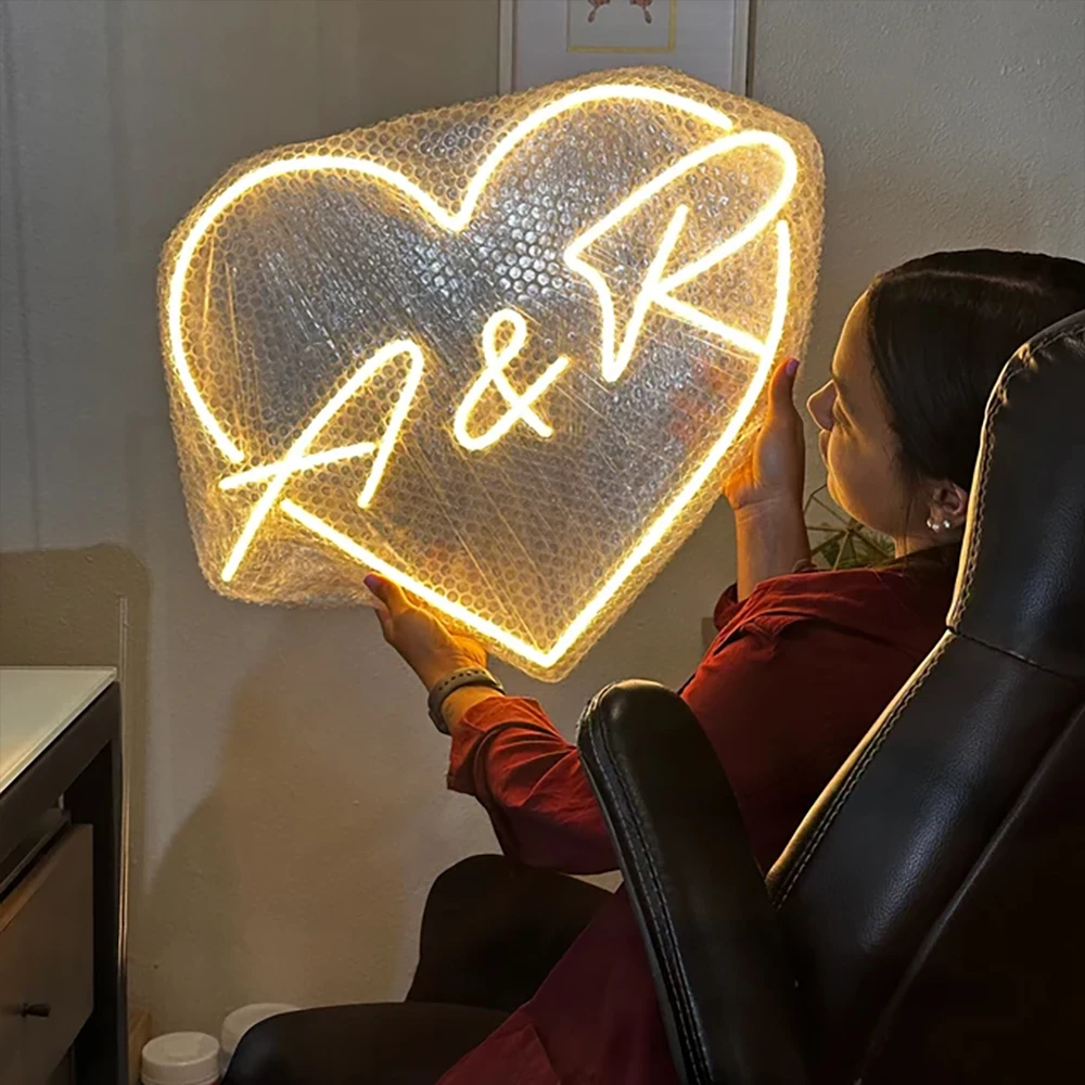 

Custom Initials Sign Wedding, Neon Sign Custom Initials, Initials Light up Sign, Wedding Neon Sign for Reception, Custom Signs