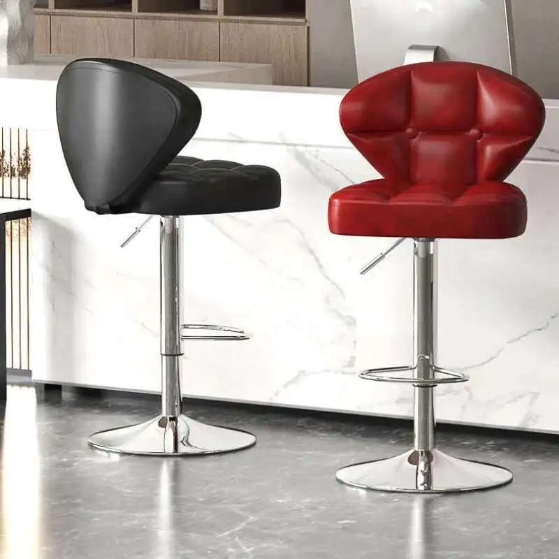 

Modern Minimalist Bar Chair Light Luxury Household Lifting High Backrest Rotating Bar Chair Island Cadeira Home Furniture