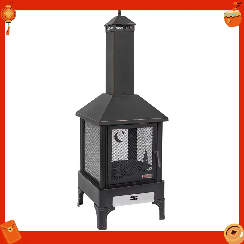 Outdoor Electroplated Baking Stove China Household Courtyard Garden Homestay Barbecue Bonfire Heating Cooking