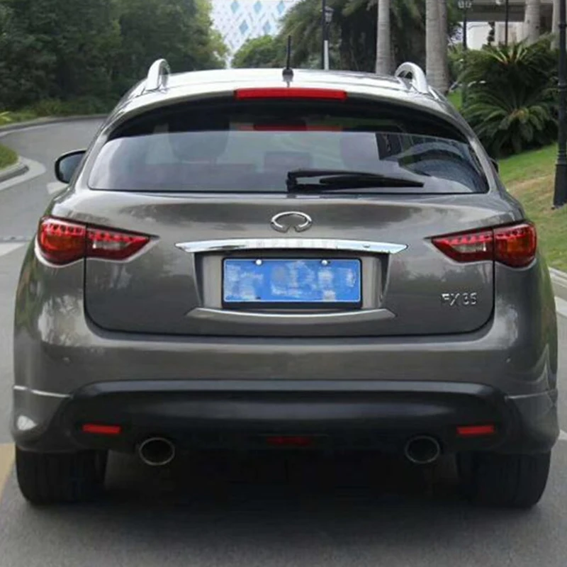For Front Rear Bumper Lip Splitter Side Skirt Infiniti FX35 FX37 Surrounded By Cars Body Kit Black Accessories 2009-2016