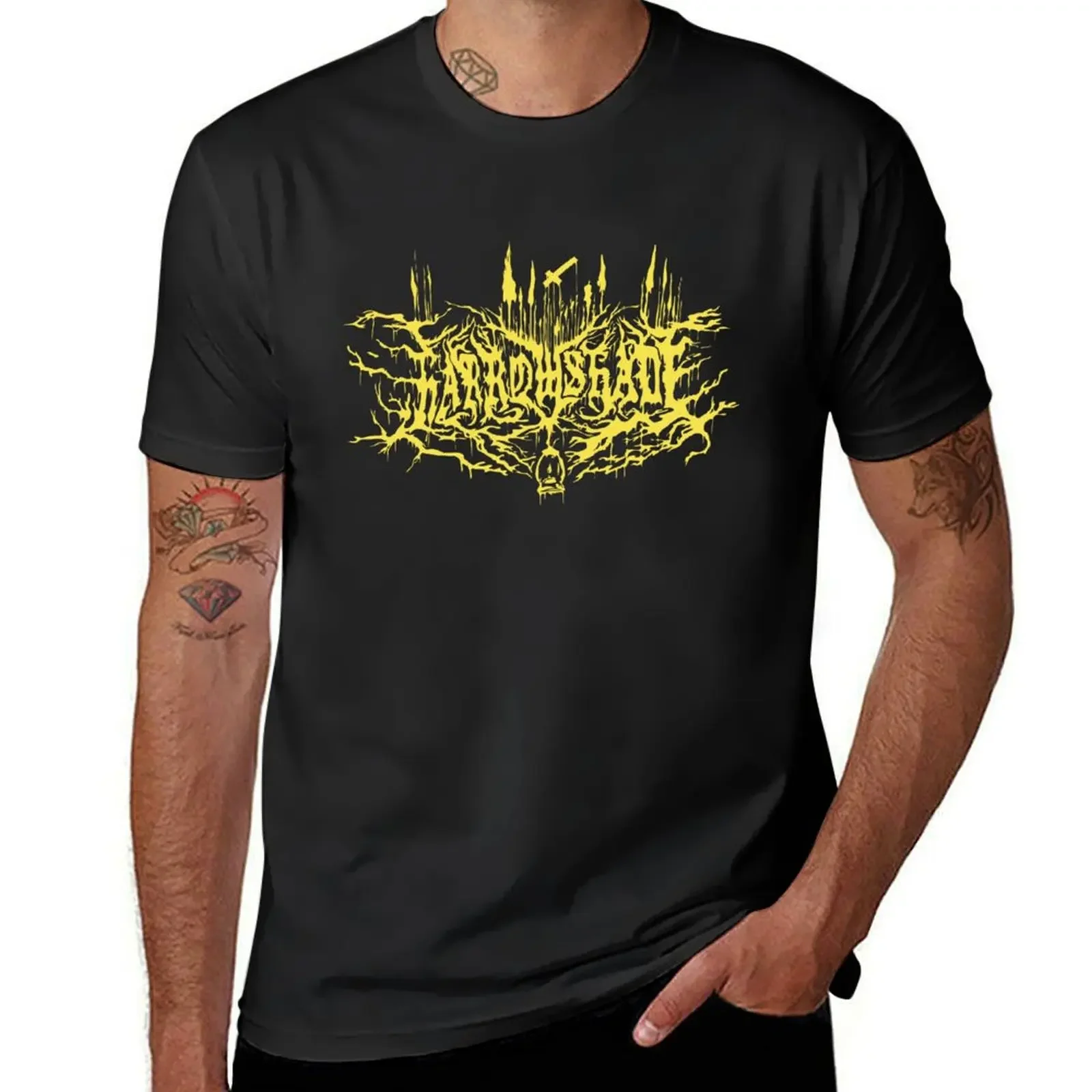 

Harrowshade- yellow T-Shirt vintage t shirts Funny t-shirt graphic tee shirt mens shirts graphic tee
