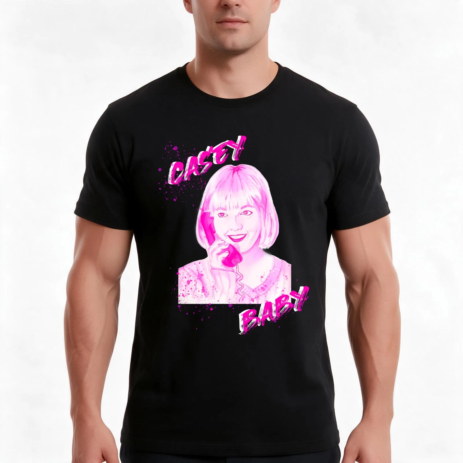 CASEY BABY! T-Shirt Summer Casual Cotton Tee Oversized Streetwear Tops Vintage Graphic Print Loose Fit Short Sleeve