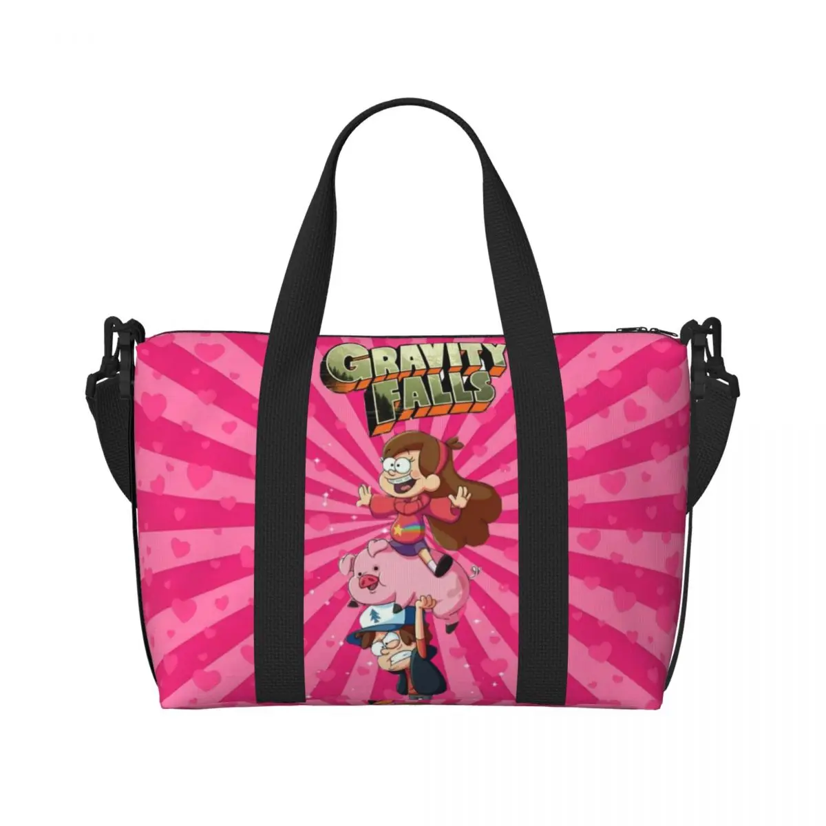 

Custom Comedy TV Series Gravity Falls Grocery Tote Shopping Bag Women Big Capacity Cartoon Anime Kawaii Gym Beach Travel Bags