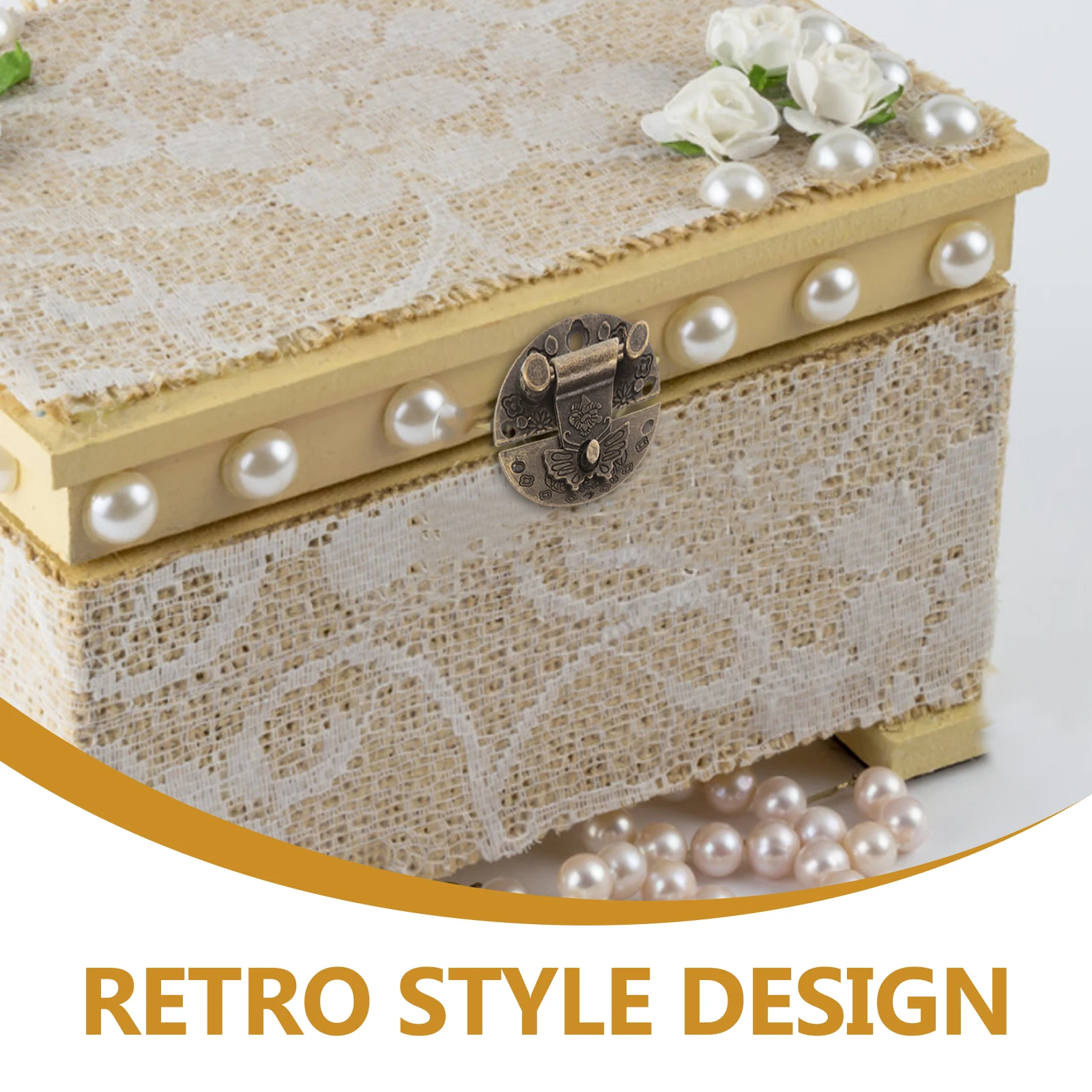 

6Pcs Butterfly Box Clasps Vintage Wooden Jewelry Case Locks Decorative Hasps for Gift Boxes Metal Hasp Buckle Jewelry Box Buckle