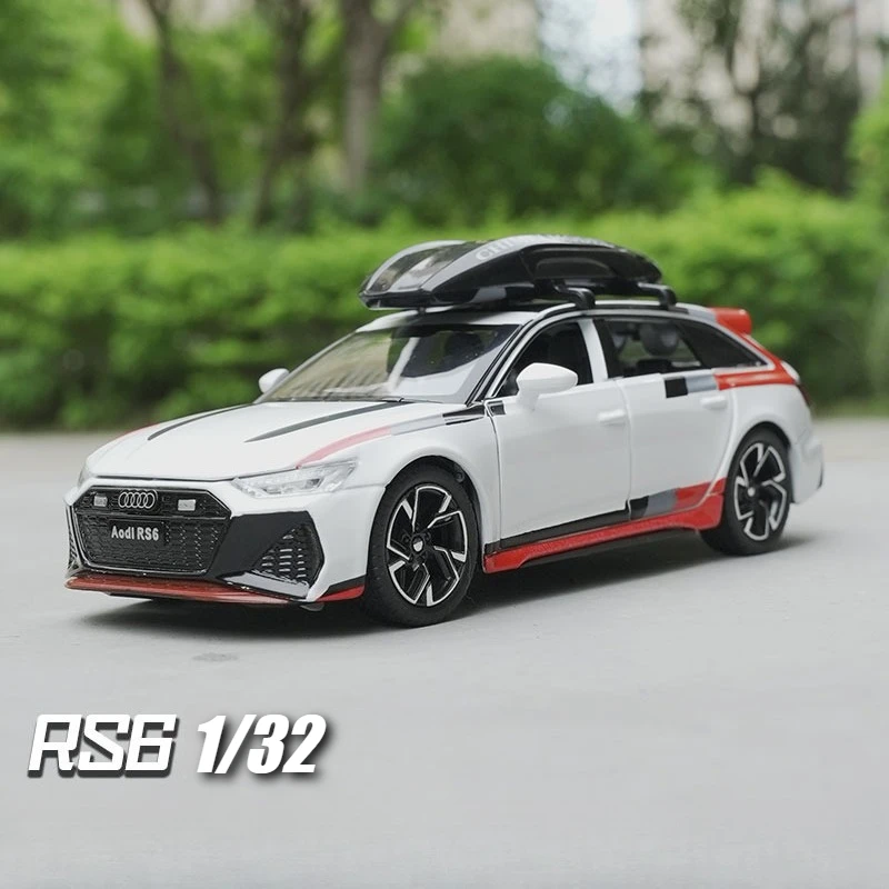 

1:32 RS6 Station Wagon из сплава, литая под давлением имитационная модель автомобиля, игрушки со звуком и светом, игрушки с откатным механизмом для детей, подарок