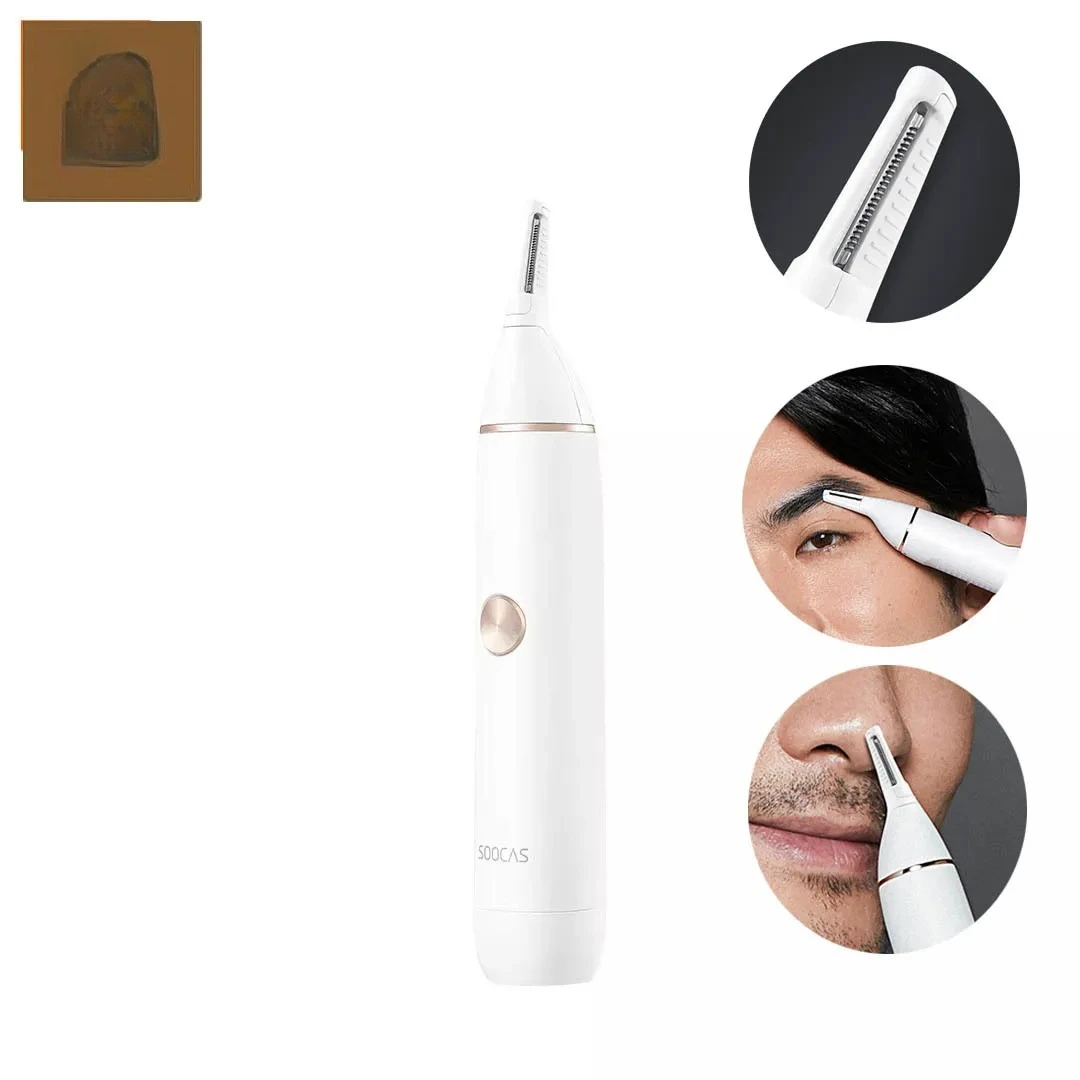 Youpin Soocas IPX5 waterproof Nose Hair Trimmer Eyebrow Clipper Sharp Blade Cordless Nasal Cleaner for Men women