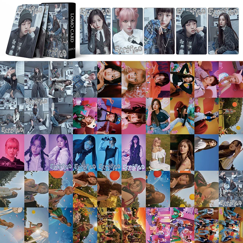 55pcs/set Kpop New Album NMIXX ENTWURF AD MARE PICK LA Photocards Album Lomo Cards NMIXX Photo Cards Kpop Girls Fans Gift