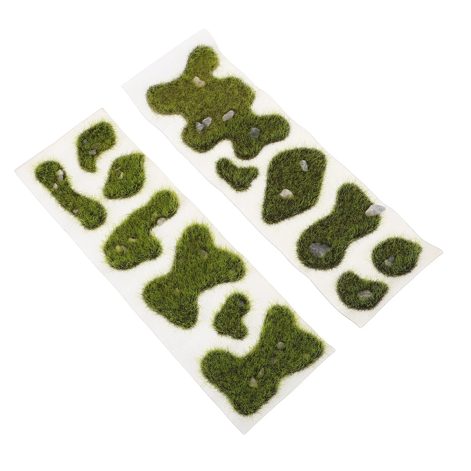 

2 шт. самоклеящиеся искусственные пучки травы (микропучки) для диорам, миниатюрных ландшафтов, поделок, зеленые мини-модели газона