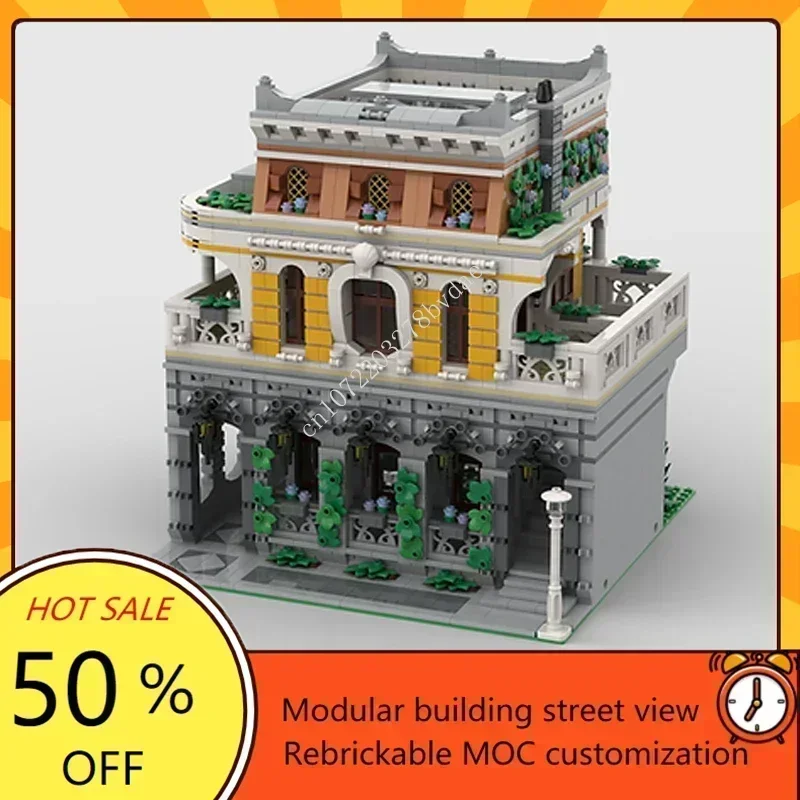 

2806 деталей Модульный коридор MOC: Креативная модель уличной сцены, индивидуальные пазлы, архитектурные технологии, игрушки для самостоятельной сборки, подарки