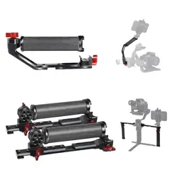 Handheld Gimbal Carbon Fiber Handle Grip Aluminum Bracket with NATO Rail Port for DJI Ronin RS4/4Pro RS2 RSC2 RS3PRO RS3 Mini