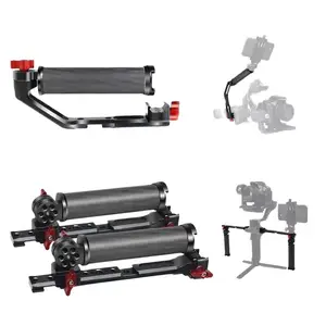 Braket Aluminium Pegangan Pegangan Serat Karbon Gimbal Genggam dengan Port Rel NATO untuk DJI Ronin RS4 / 4Pro RS2 RSC2 RS3PRO RS3 Mini 12 pegangan gimbal penjualan terbaik - №