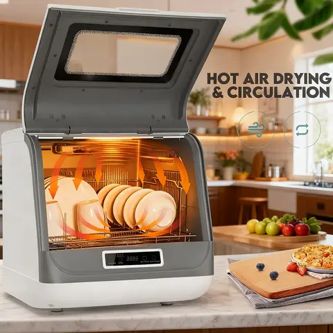 Tabletop Dishwasher Home Free installation High-Temperature Cleaning Drying and Disinfection Dishwasher 360° All-round Cleaning