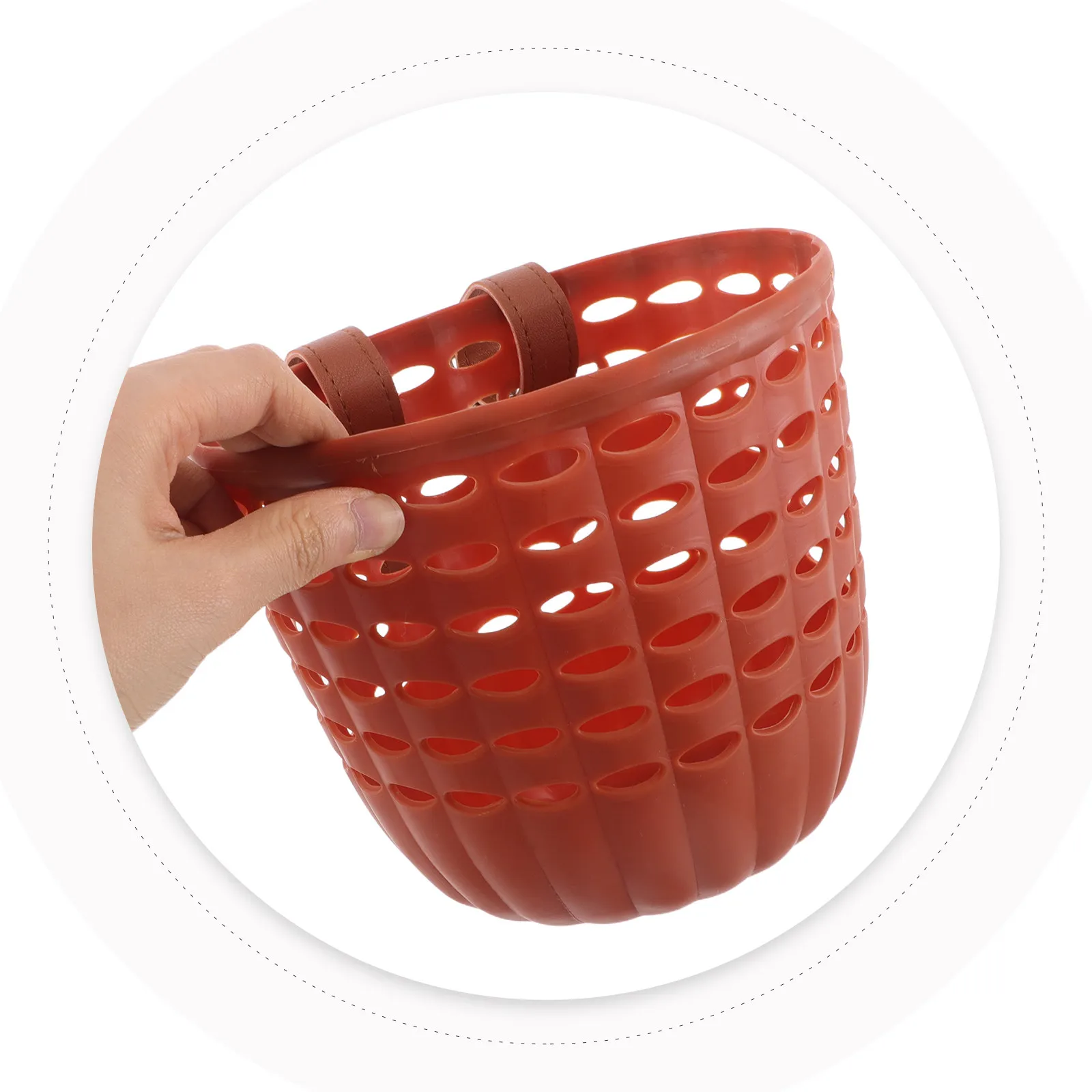 

2Pcs 's Bike Basket Plastic Front Handlebar Basket for Bicycle Scooter Tricycle Outdoor Ride Storage Accessories