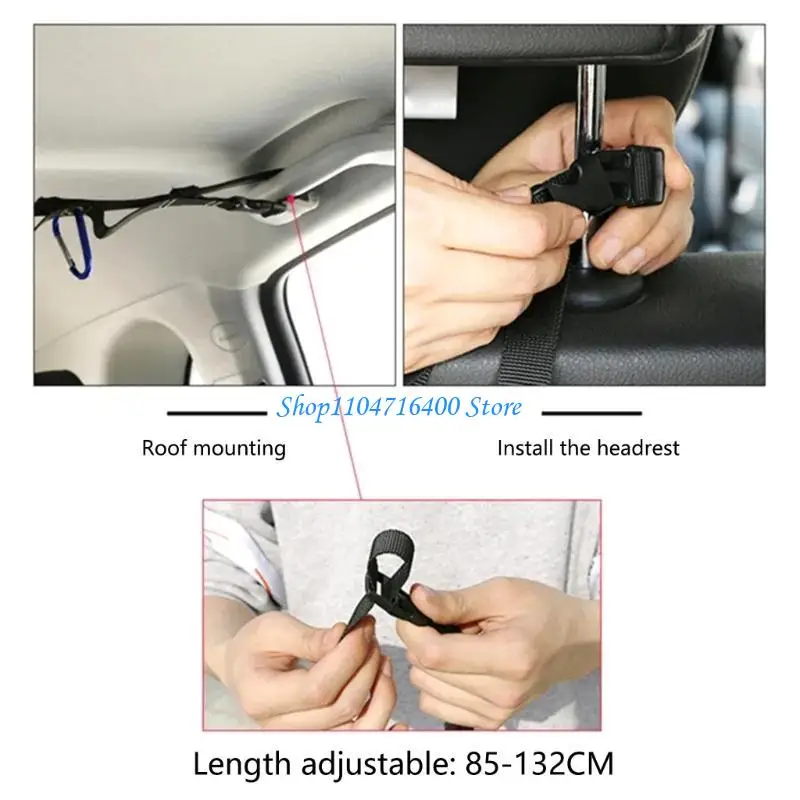 

y1gd Nylon Clothes Drying Rope Storage Strap with 8 Position Clothes Line