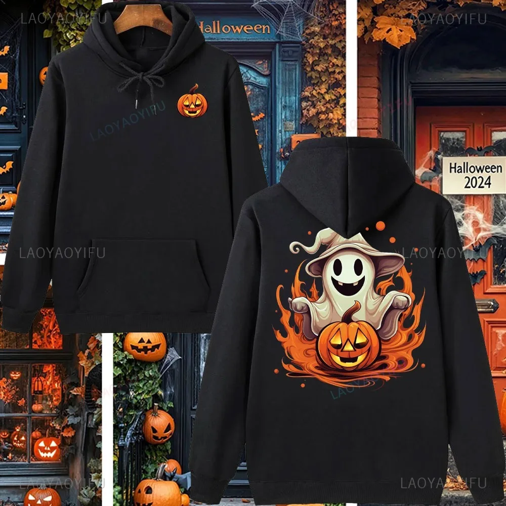 Halloween Pumpkin Head Mens Hoodie Fall Spooky Season Sweatshirts Happy Halloween Spooky Spooky Bats Retro Hoodies Are Unisex