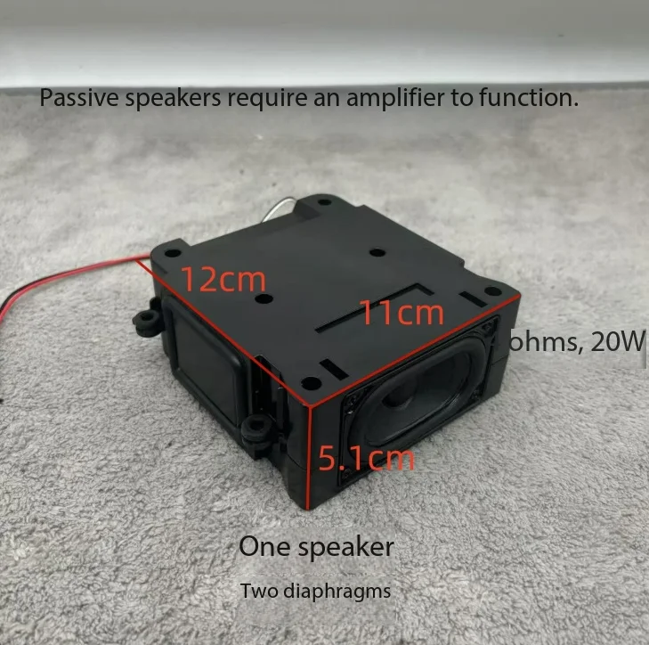 Premium For 4Ohm 20W Full Range Passive Speaker Dual Bass Radiator Loudspeaker