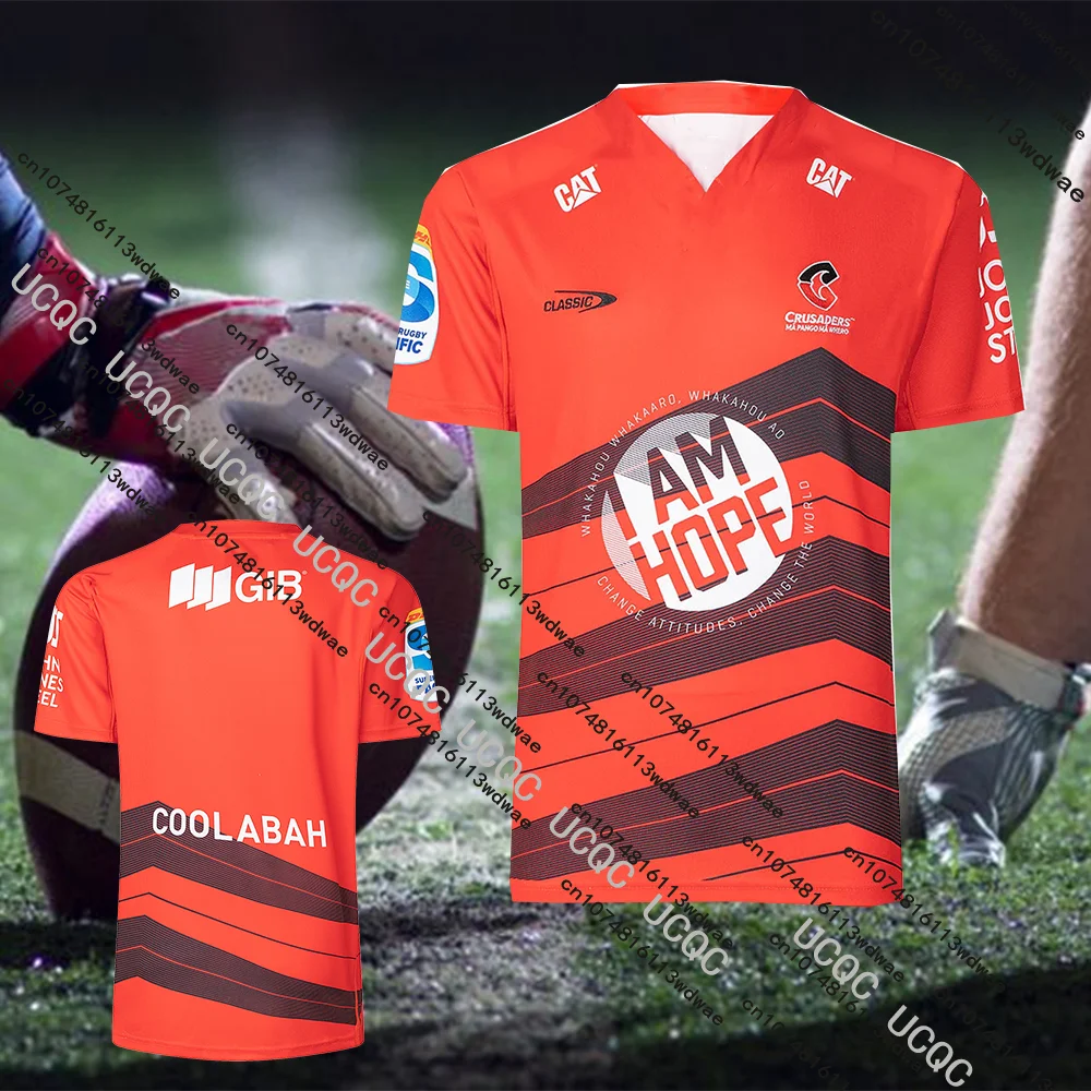 25/26 Nuevo Super Rugby Pacific Aussie Jersey Crusaders Impresión 3D Camisetas de rugby transpirables Australia Hombres Camisetas de entrenamiento deportivo