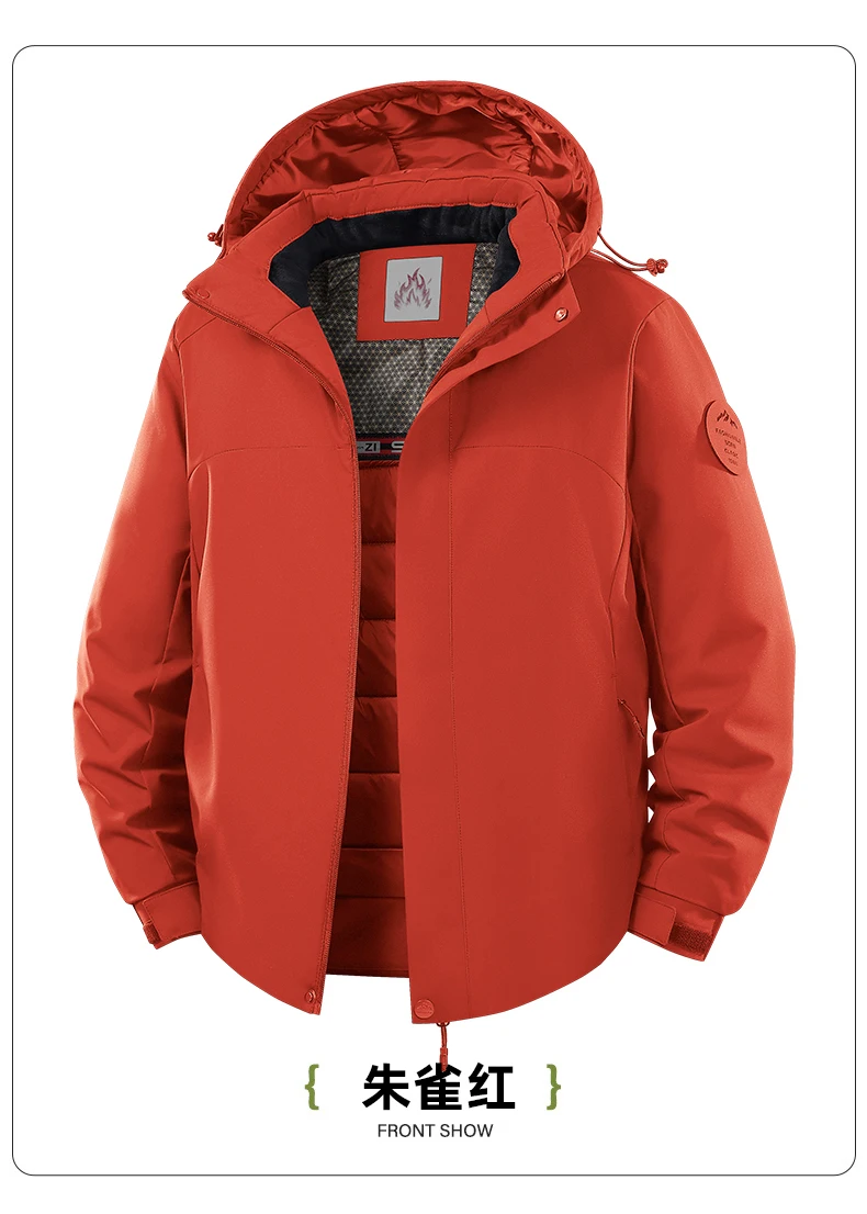 Men's Jacket Stand Collar Men's Parka Winter New down Jacket Fleece Warm Jackets Men Business Leisure Coat Baseball Coats 8826
