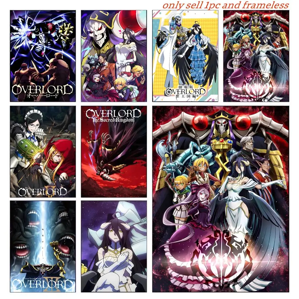 Anime O-OVERLORD Poster Wall Art Poster Pictures, Aesthetic Home Decor For Living Room Bedroom Office