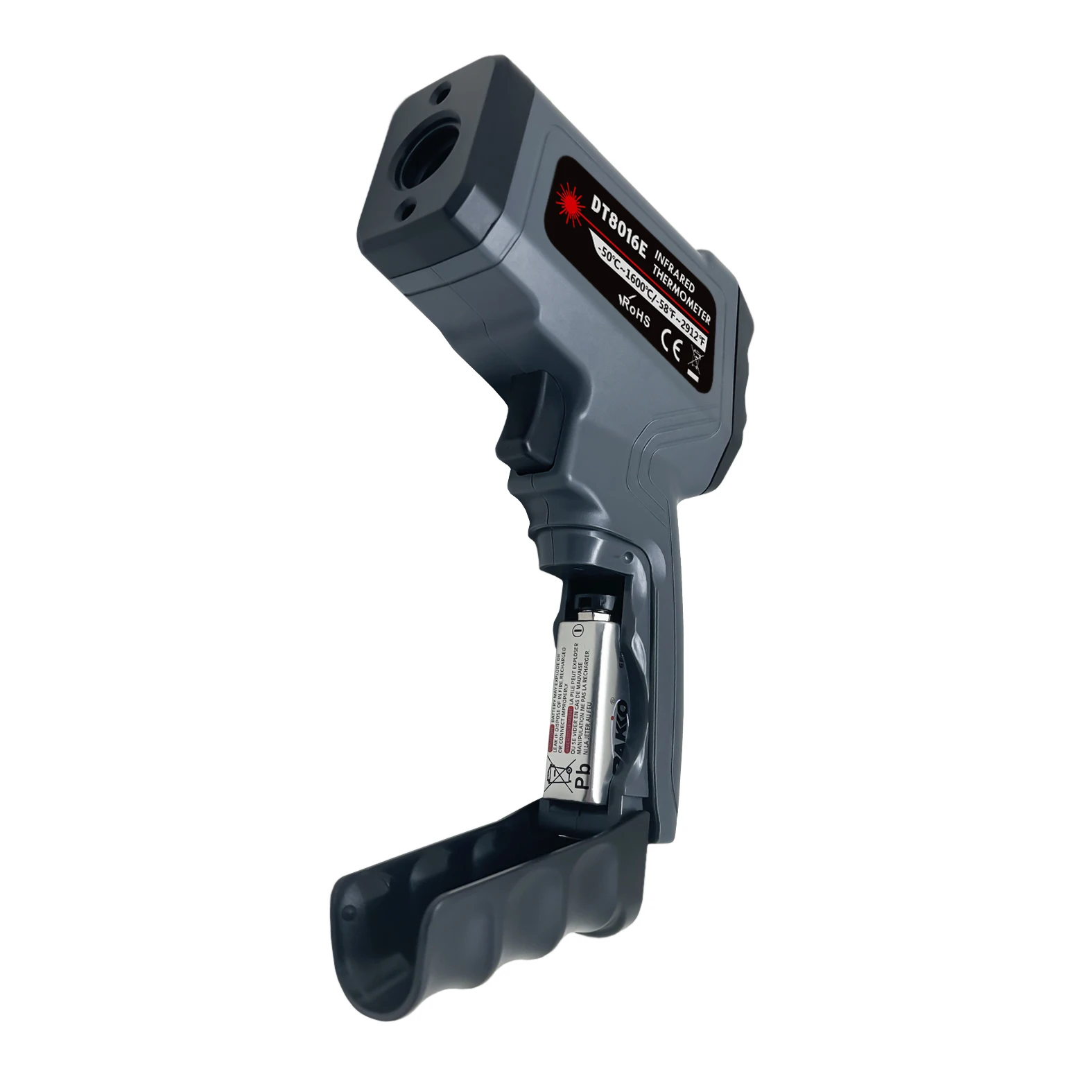 DT8016E(-50-1600C) Strumenti di misurazione della temperatura Termometro a infrarossi pirometro IR con doppio laser per uso industriale