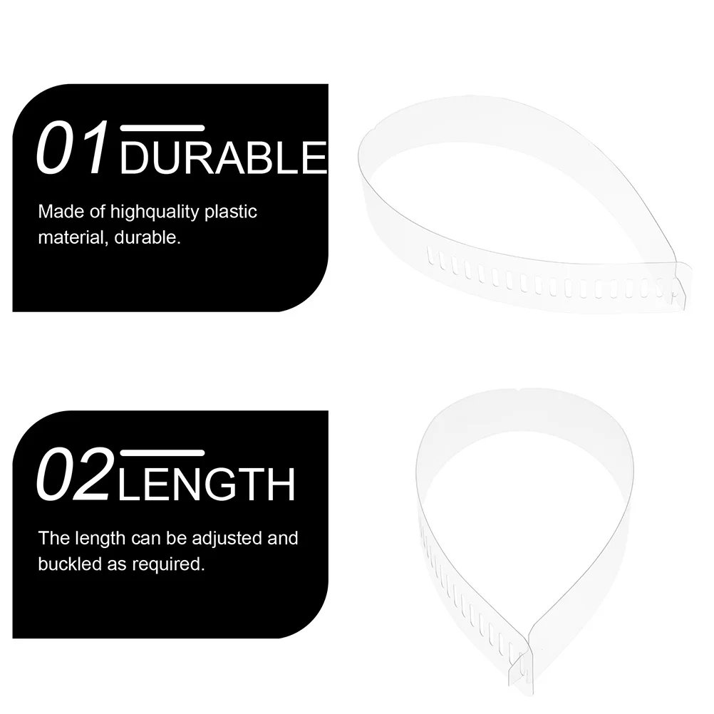 50Pcs Shirt Collar Fixing Strips Durable PVC Adjustable Practical Collar Support Plastic Strips Shirt Fixer Supplies