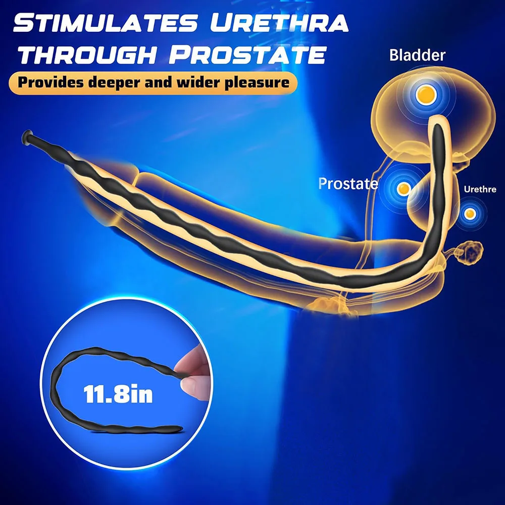 Urethra Sound Penis Plug Toy - 8 PCS Silicone Dilators Catheters & Sounds Set Urethral Plug Male Sex Toys, Sounding Rods Urethra - Image 2