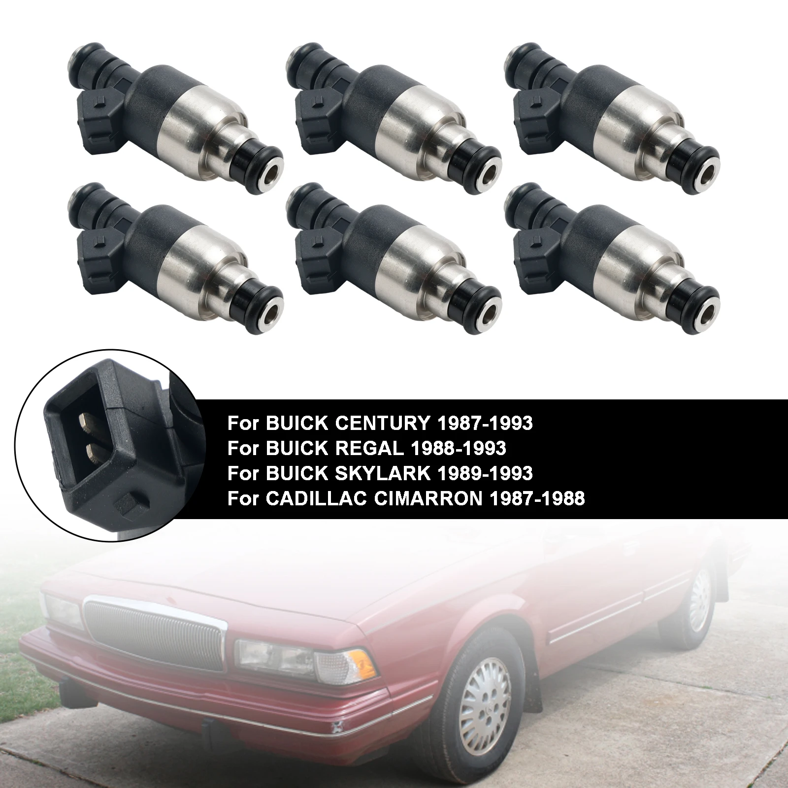 Areyourshop 6PCS Fuel Injector 5235136 Fit for GM 2.8L 3.1L 3.3L V6 1985-1994 17089569