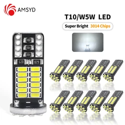 10PCS T10 W5W LED Led Canbus 168 194 LED Bulb 34SMD Car Side Marker Light License Plate Lamp Super Bright White 12V