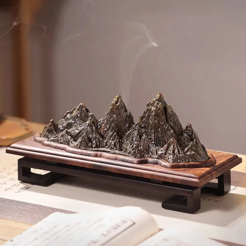 Black Walnut Incense Maker New Chinese Thousand Line Incense Vessel Home Indoor Incense Box Buddhist Supplies for Meditation