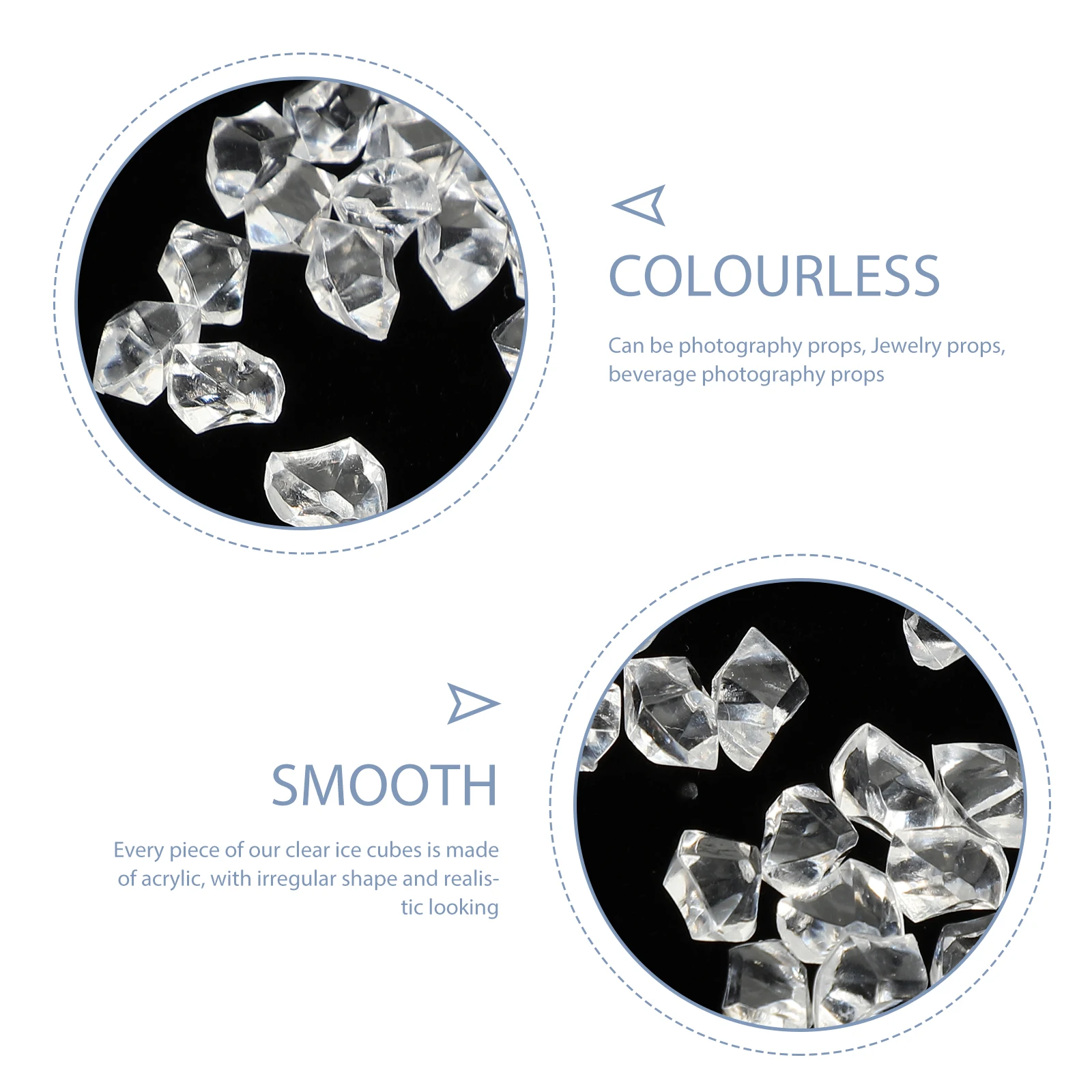 

Simulated Ice Cube Decoration Acrylic Faux Cubes Photo Props Decorative Home Restaurant Jewelry Photography