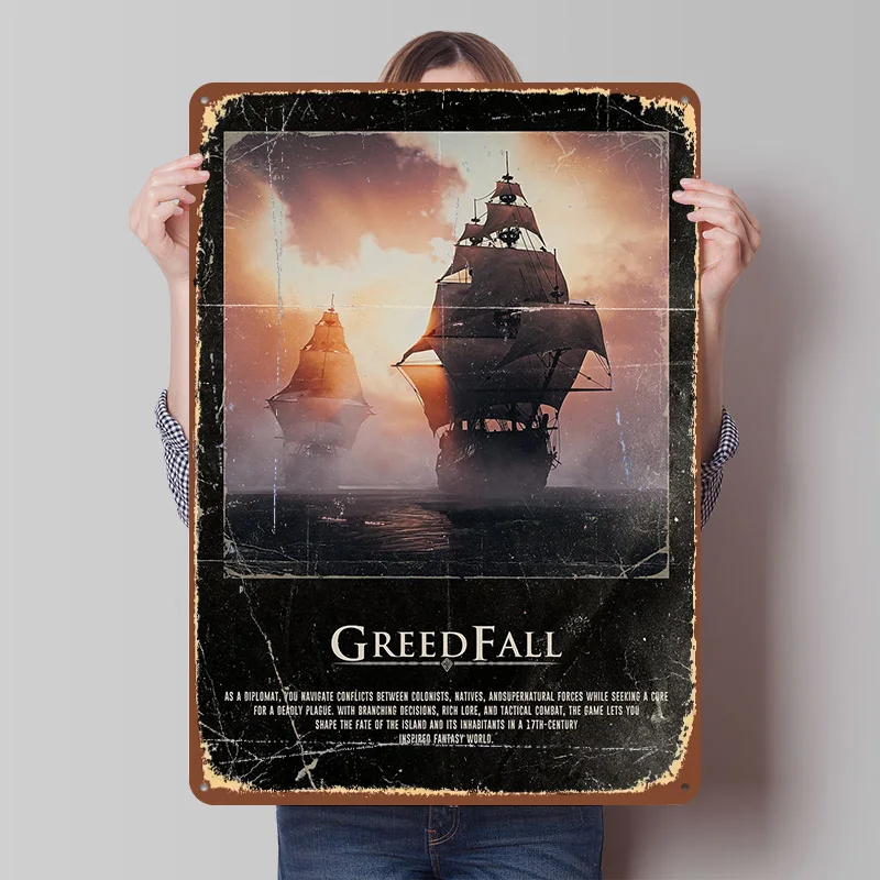 The Grand Voyage Metal Poster Custom Wall Art Retro Vintage Tinplate Signs for Man Cave Decoration Living Room Accessories Decor