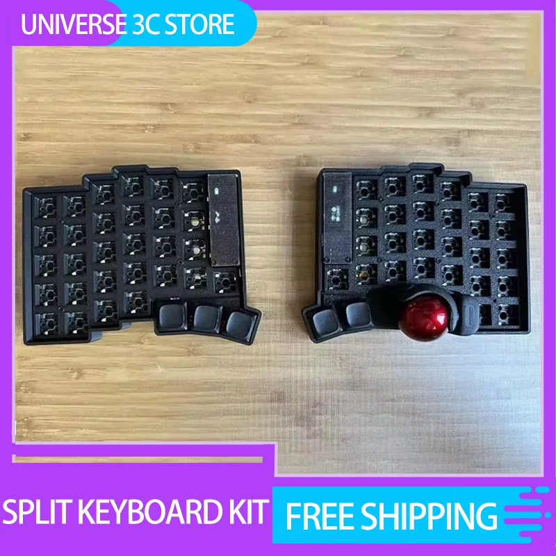 Keyball 39/44/61 Split Keyboard Kit with Trackball OLED Screen Wireless Split Mechanical Keyboard Kit Customize Support ZMK Gift