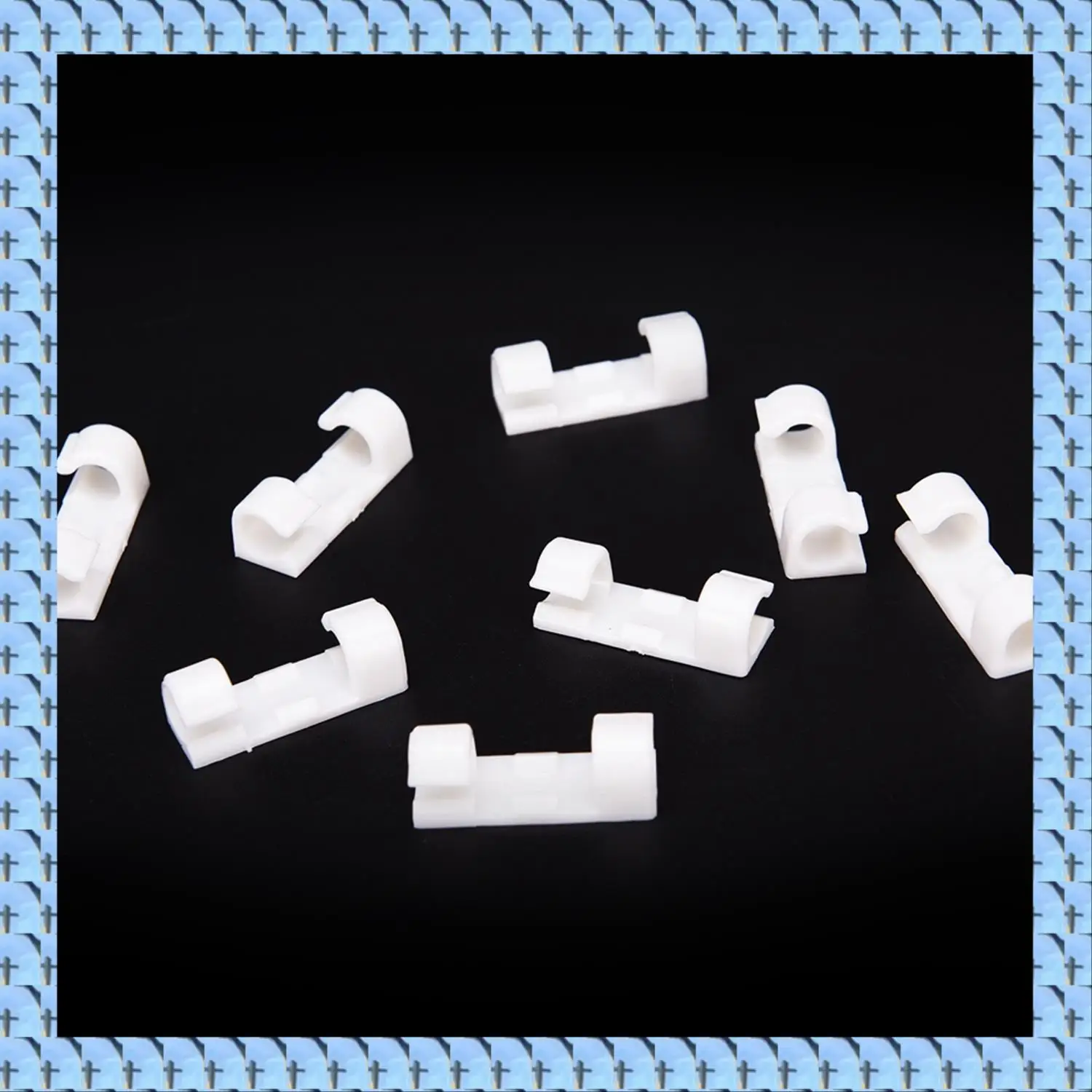 

NOCM 1 комплект защелки, металлическая защелка, замок для раздвижной двери, фитинг для оконного шкафа и 20 шт., зажим для крепления провода, белый