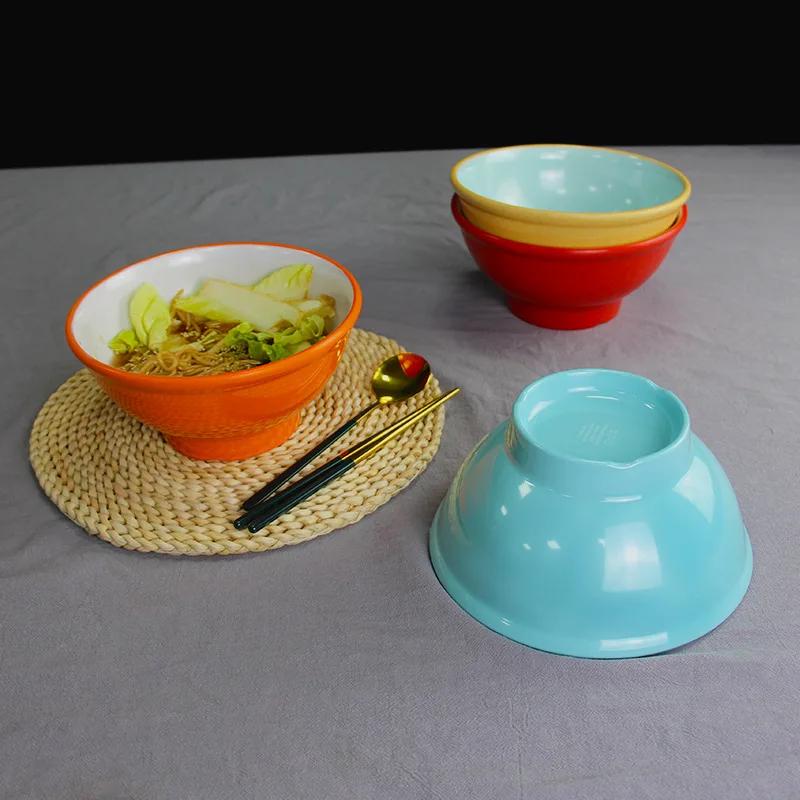 Thickened Porcelain Imitation Melamine Bowl Restaurant Noodle Lamian Noodles Bowl